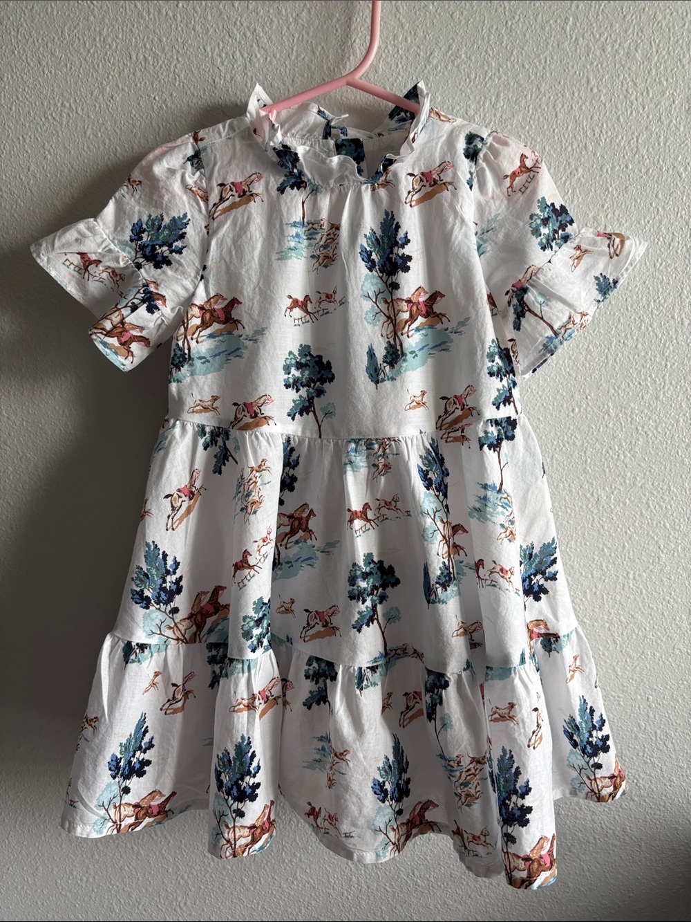 Toddler Girl’s Janie and Jack Horse Print Dress, 3